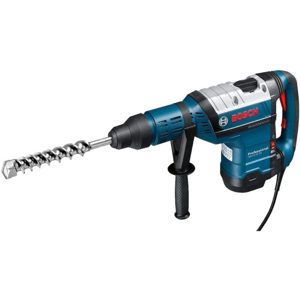 Bosch PRO Rotary Hammer GBH 8-45 DV (1,500 Watt, 12–45mm in Concrete, Max. Impact Energy 12.5 J, SDS-max, incl. Grease Tube, Auxiliary Handle, Carry Case)