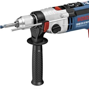 Bosch Professional Impact Drill GSB 21-2 RCT (13–22mm in Concrete, 1300 Watt, incl. 13mm Keyless Chuck, Depth Stop 210mm, Auxiliary Handle, Carry Case)