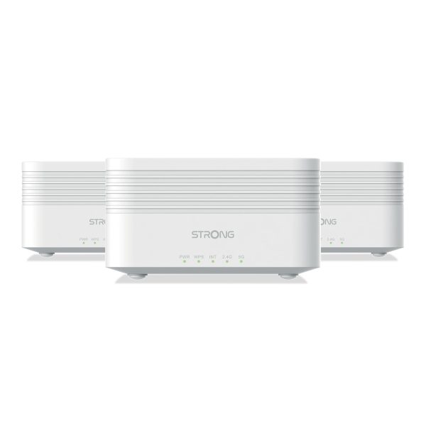 STRONG Atria Mesh AX3000 WiFi 6 Add-On Kit (3-Pack) – Dual-Band Coverage, Gigabit Ports, White