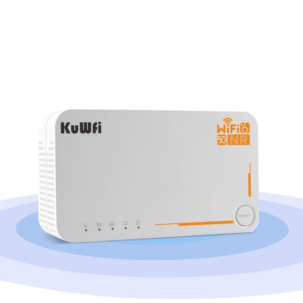 KuWFi 5G WiFi 6 Mobile Router – AX3600 Dual-Band Hotspot with SIM & eSIM, up to 2.5 Gbps