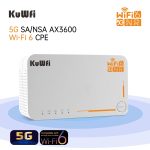 KuWFi 5G WiFi 6 Mobile Router – AX3600 Dual-Band Hotspot with SIM & eSIM, up to 2.5 Gbps