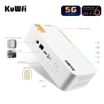 KuWFi 5G WiFi 6 Mobile Router – AX3600 Dual-Band Hotspot with SIM & eSIM, up to 2.5 Gbps