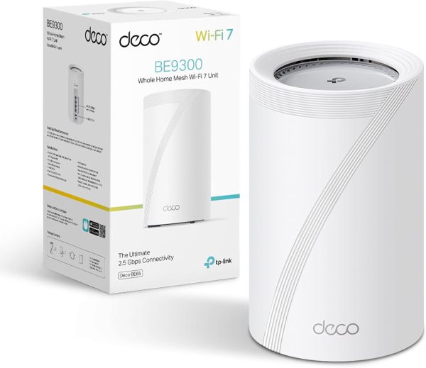 TP-Link Deco BE65 – BE9300 Tri-Band Wi-Fi 7 Mesh Router (1-Pack)