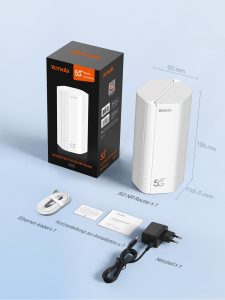 Tenda 5G01 – 5G Wi-Fi 6 Router for Nano SIM with Gigabit Port & Mesh+