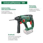 Bosch Cordless Hammer Drill UniversalHammer 18V (1x 4.0Ah Battery; 18V System; Drilling, Hammer Drilling, Chiselling & Screwdriving; in Case)