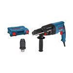 Bosch PRO Hammer Drill GBH 2-26 F (830 Watt, Quick-Change SDS plus Chuck, incl. Auxiliary Handle, Depth Stop, Cloth, Keyless Chuck, Carry Case)