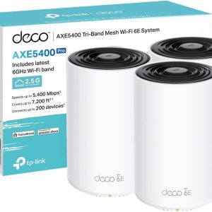 TP-Link Deco XE75 Pro (3-Pack) – AXE5400 Tri-Band Mesh Wi-Fi 6E System