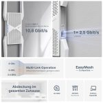 TP-Link RE655BE Tri-Band WiFi 7 Range Extender – BE9300, EasyMesh, 2.5G LAN, WPA3