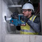 Bosch Professional 18V System Cordless Hammer Drill GBH 18V-22 (SDS plus, KickBack & Vibration Control, incl. GDE 18V-12, L-BOXX, Body Only)