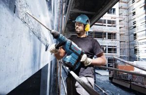 Bosch PRO Rotary Hammer GBH 8-45 DV (1,500 Watt, 12–45mm in Concrete, Max. Impact Energy 12.5 J, SDS-max, incl. Grease Tube, Auxiliary Handle, Carry Case)