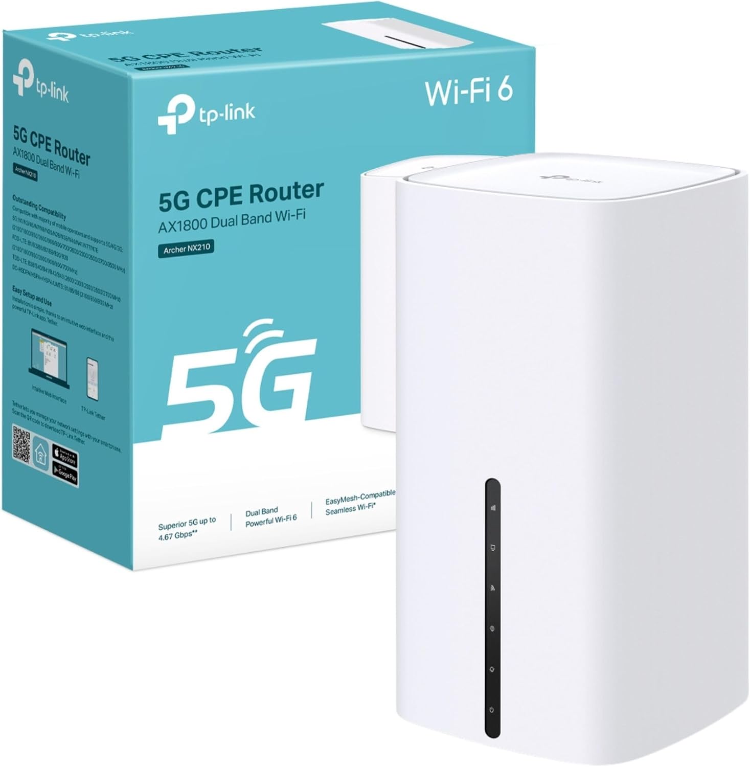 TP-Link Archer NX210 – 5G AX1800 Wi-Fi 6 Router with SIM Slot TP-Link Archer NX210 – 5G AX1800 Wi-Fi 6 Router with SIM Slot