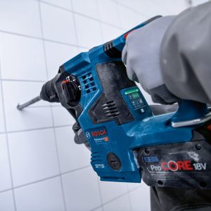 Bosch PRO 18V System Cordless Hammer Drill GBH 18V-28 C (incl. Auxiliary Handle, Grease Tube, Insert, L-BOXX, Body Only)