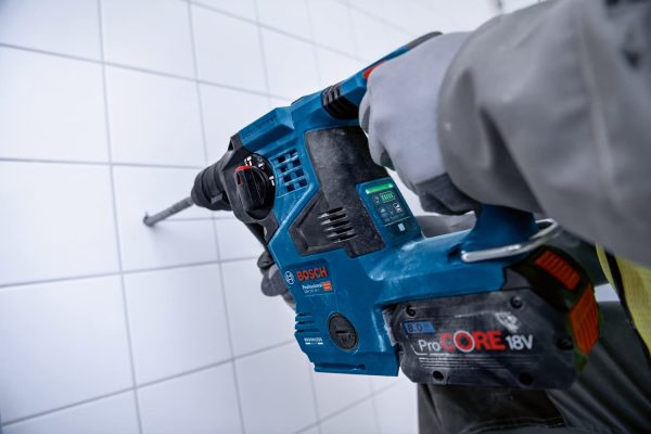 Bosch PRO 18V System Cordless Hammer Drill GBH 18V-28 C (incl. Auxiliary Handle, Grease Tube, Insert, L-BOXX, Body Only)