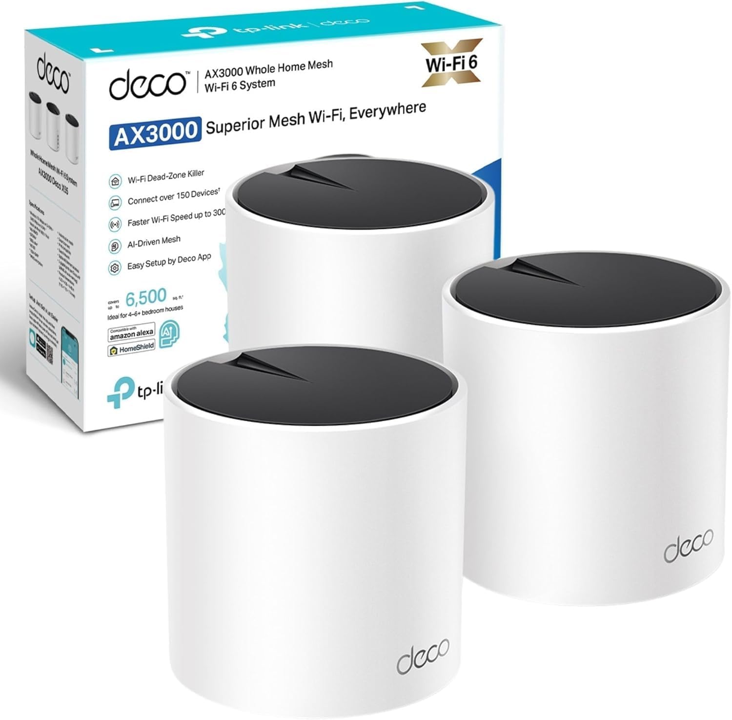 TP-Link Deco X55 (3-Pack) – AX3000 Whole Home Mesh Wi-Fi 6 System TP-Link Deco X55 (3-Pack) – AX3000 Whole Home Mesh Wi-Fi 6 System