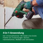 Bosch Cordless Hammer Drill UniversalHammer 18V (1x 4.0Ah Battery; 18V System; Drilling, Hammer Drilling, Chiselling & Screwdriving; in Case)