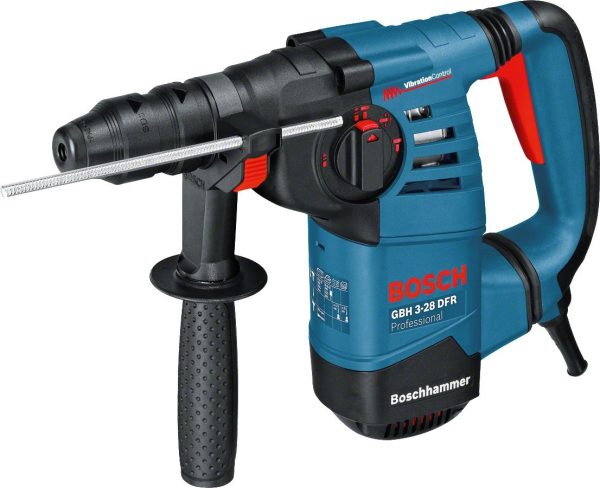 Bosch Professional Rotary Hammer GBH 3-28 DFR (incl. Cloth, 13mm Keyless Chuck, Quick-Change SDS plus Chuck, Auxiliary Handle, Grease Tube, Case)