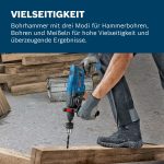 Bosch PRO Hammer Drill GBH 2-21 (SDS plus, incl. Keyless Chuck with SDS plus Adapter, Auxiliary Handle, Cloth, Depth Stop, Carry Case)
