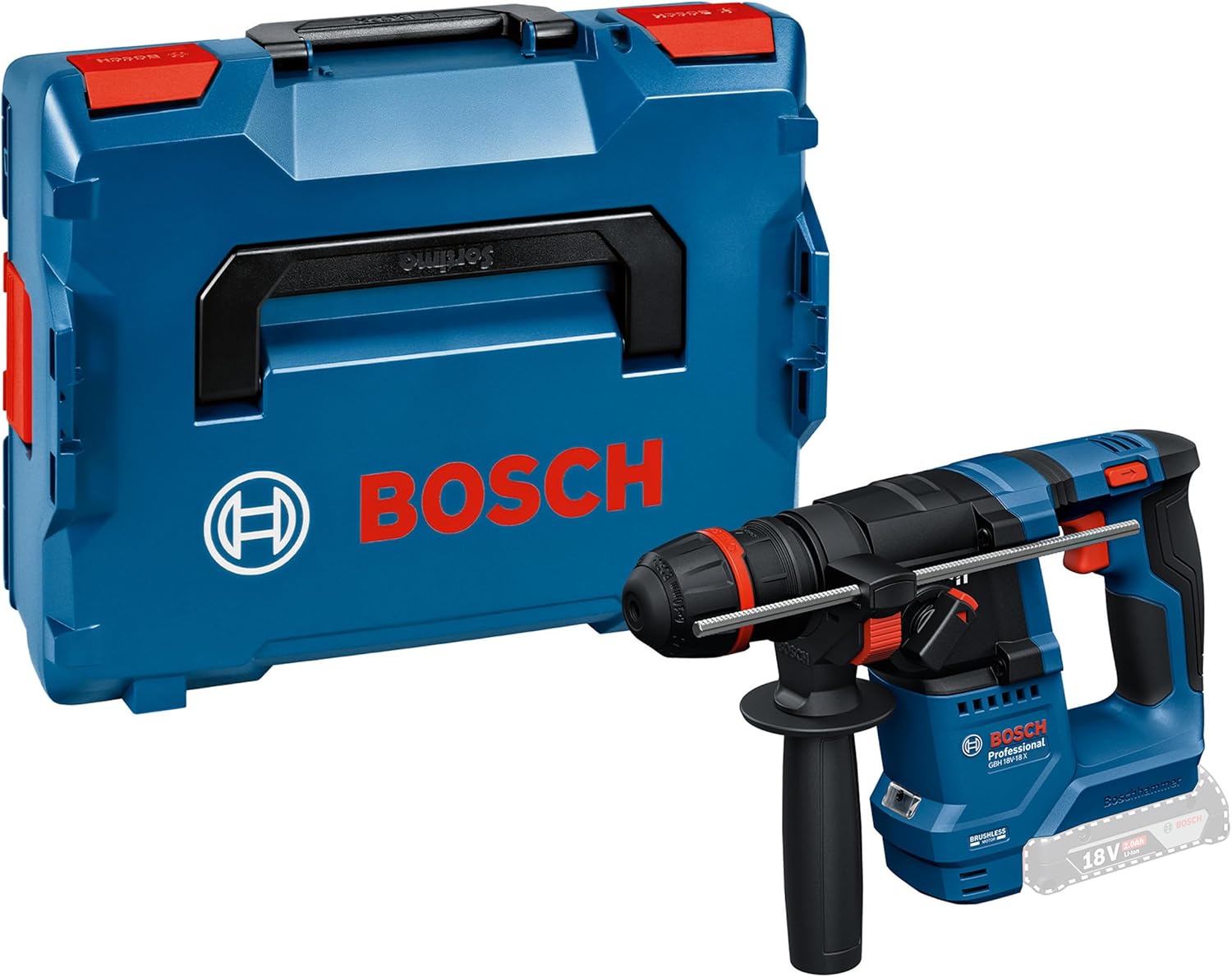 Bosch PRO 18V System Cordless Hammer Drill GBH 18V-18 X (ONECHUCK, incl. L-BOXX 136) Bosch PRO 18V System Cordless Hammer Drill GBH 18V-18 X (ONECHUCK, incl. L-BOXX 136)