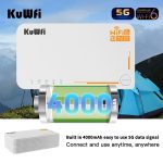 KuWFi 5G WiFi 6 Mobile Router – AX3600 Dual-Band Hotspot with SIM & eSIM, up to 2.5 Gbps