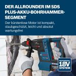 Bosch PRO 18V Cordless Hammer Drill GBH 18V-26 (SDS Plus, max. drill Ø concrete/steel/wood 26/13/30mm, L-BOXX, Body Only)