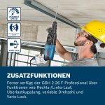 Bosch PRO Hammer Drill GBH 2-26 F (830 Watt, Quick-Change SDS plus Chuck, incl. Auxiliary Handle, Depth Stop, Cloth, Keyless Chuck, Carry Case)