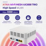 STRONG Atria Mesh AX3000 WiFi 6 Add-On Kit (3-Pack) – Dual-Band Coverage, Gigabit Ports, White