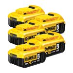 DeWalt DCB184X5 18V 5Ah Li-Ion XR Slide Battery 5-Pack