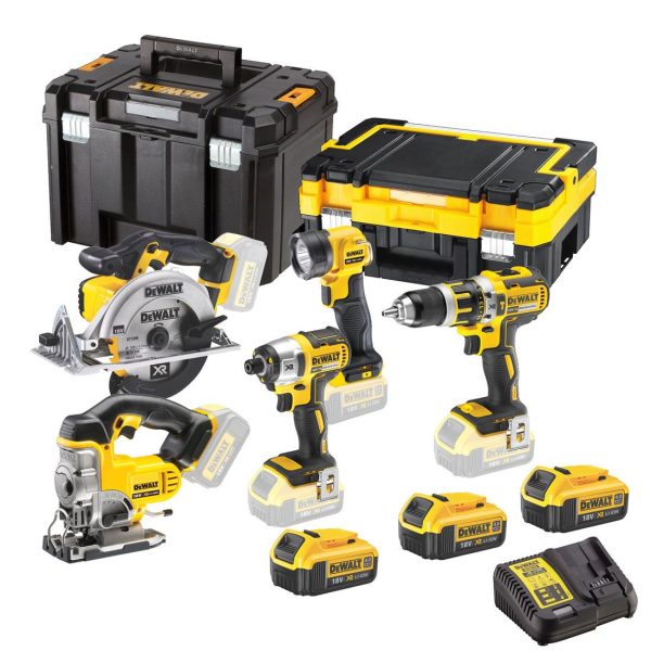 DeWalt DCK550M3T-GB 18V XR 5-Piece Cordless Tool Kit incl. 3x 4.0Ah Batteries