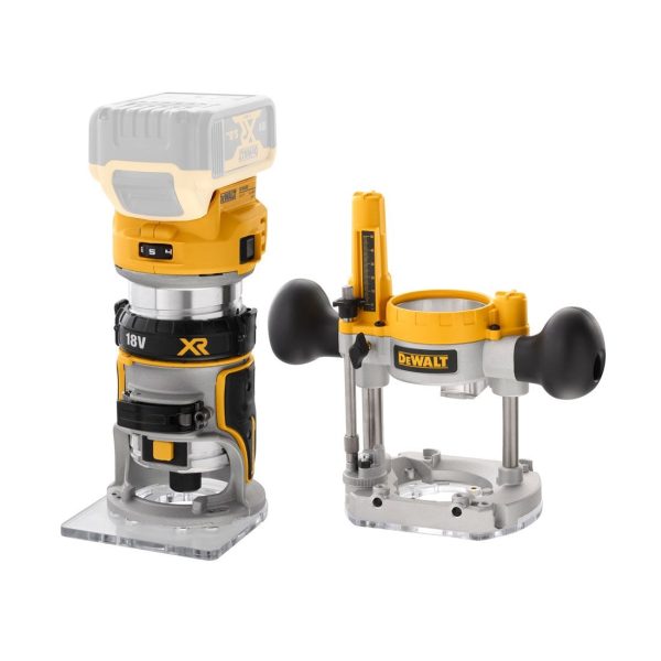 DeWalt DCW604NT-XJ 18V XR Brushless 1/4" Router, Body Only, in TSTAK Case