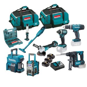 Makita 18V LXT 8-Piece Super Starter Tool Kit incl. 3x 5.0Ah Batteries & Charger